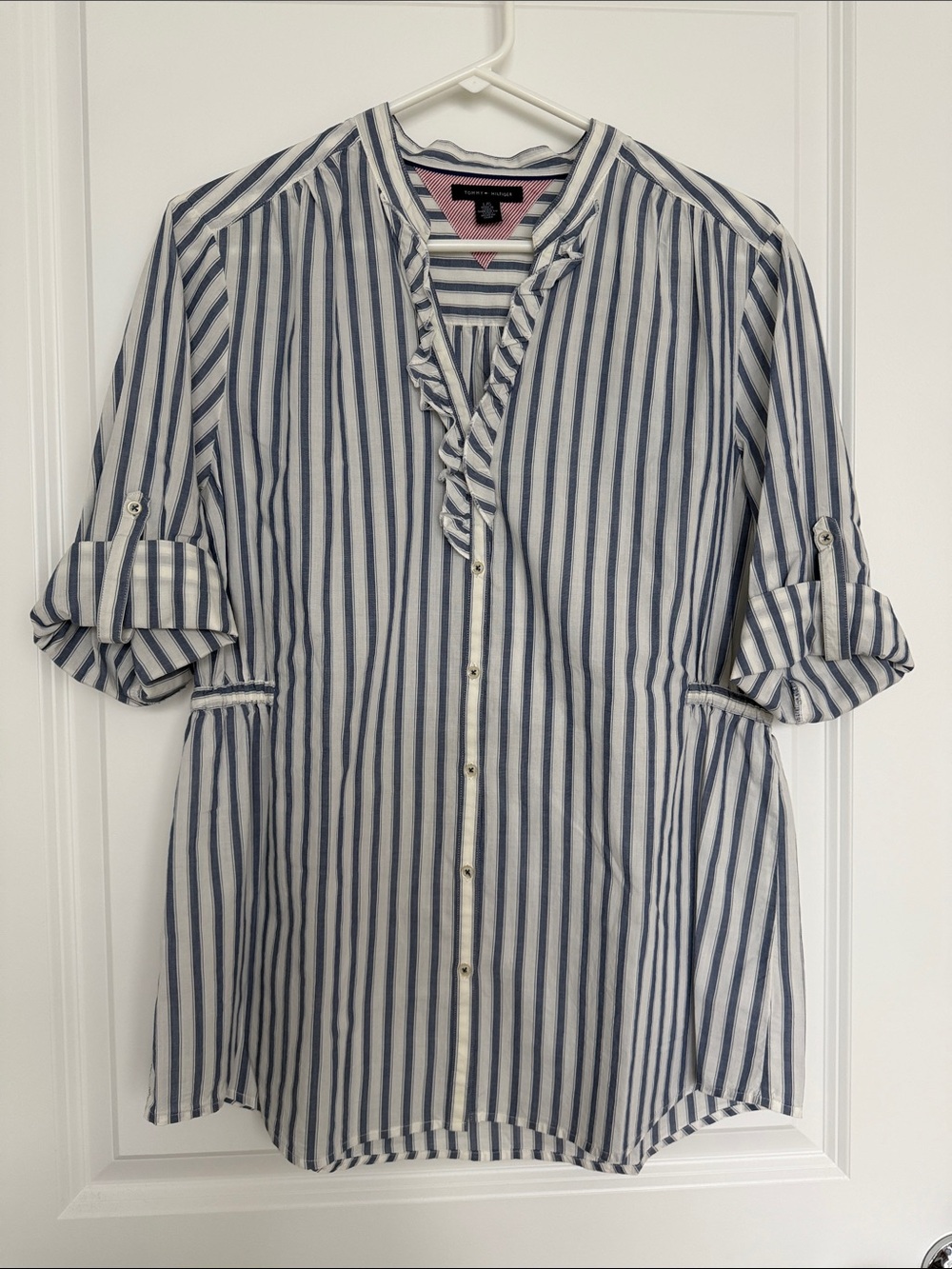 Tommy Hilfiger Navy and White Stripe blouse